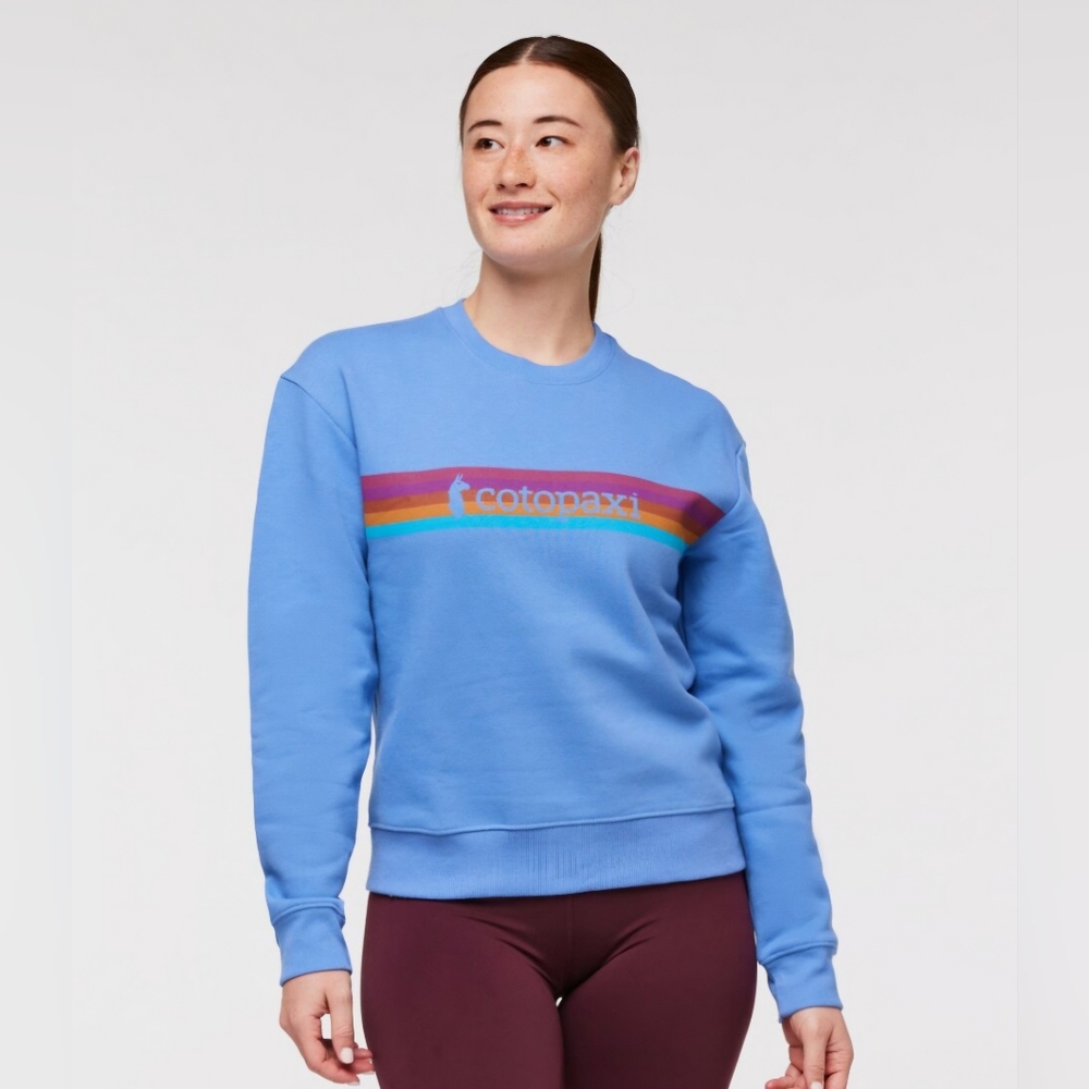 Cotopaxi On The Horizon Womens Crewneck Sweatshirt - Small Lupine Blue
